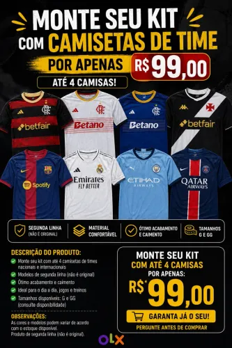 Camisas de times , varejo e atacado