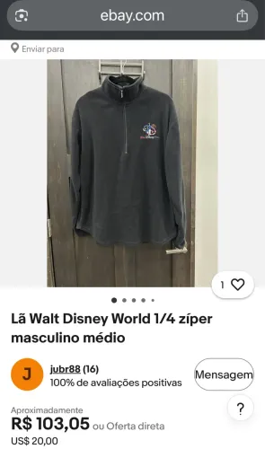 Moletom Fleece Disney World, Tam M