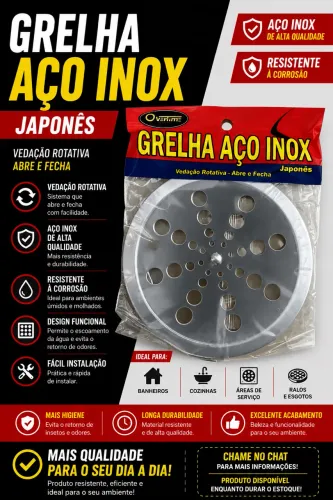 GRELHA AÇO INOX