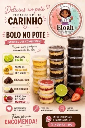 Bolo no pote