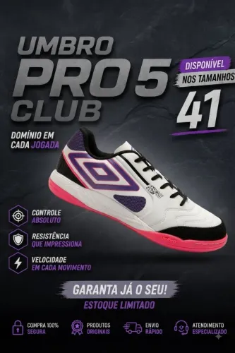 Chuteira de futsal, umbro pro 5 club