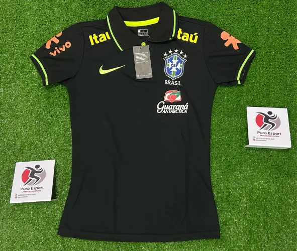 Camisa do Brasil preta polo