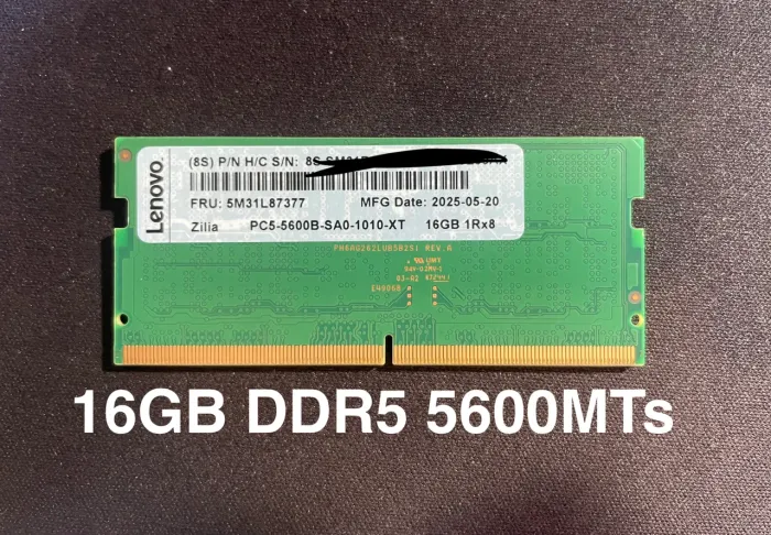 Memória Ram Ddr5 1x16gb 5600mhz Sodimm