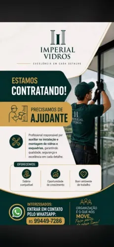 Vagas de Ajudante/Montador/Serralheiri