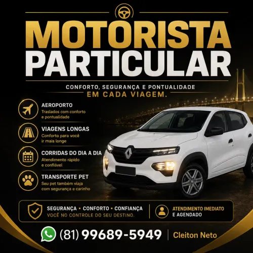 Motorista Particular em Recife e região | Corridas, Viagens e Aeroporto