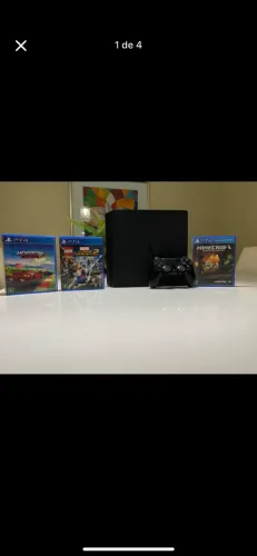 ps4 slim 1T + jogos e controle
