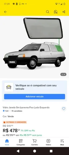 Vendo vidros da Ipanema de barbada!!!!!
