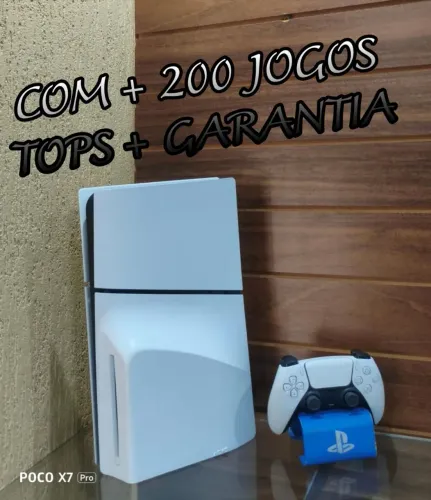 PS5 slim + 200 jogos tops