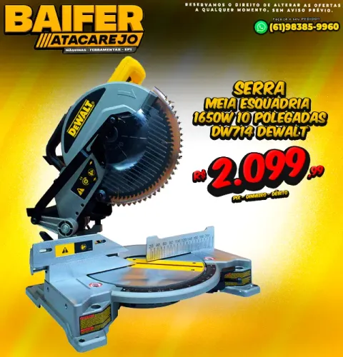 Serra Meia Esquadria 1650w 10 Polegadas Dw714 Dewalt