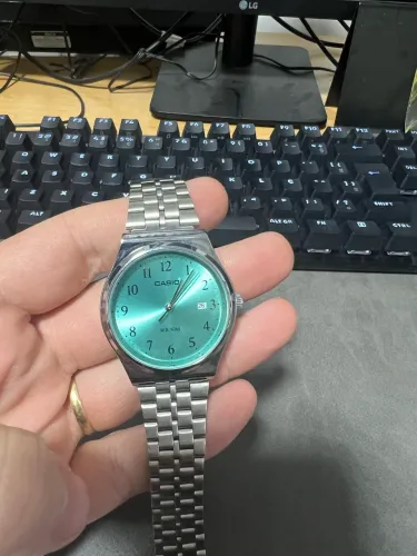 Relógio Casio MTP B145 Azul Tiffany (Raridade no Brasil)