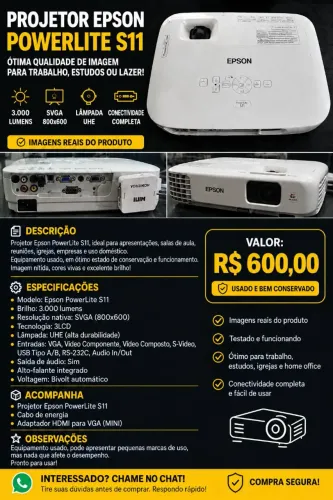 PEOJETOR EPSON POWERLITE S11