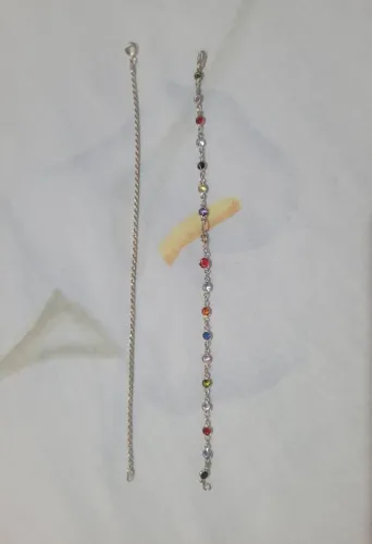 Pulseira Prata Italiana c/ pedras de svarovosk