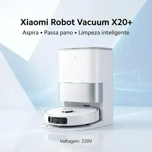 Aspirador Xiaomi Robot Vacuum X20+ Branco (quase Sem Uso)