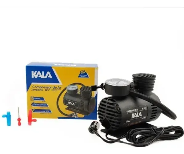 compressor de ar compacto, leve e prático 12v original kala 972940
