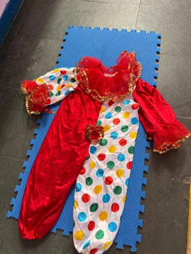 Fantasia Palhaço Circo Infantil Vermelho - 90cm Altura