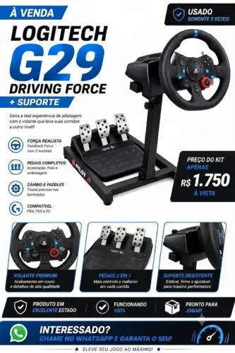 Volante Logitech G29 + cockpit