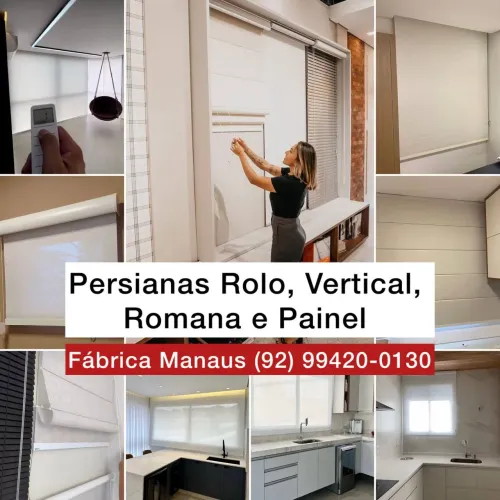 Persianas de rolô. Cores e Texturas de Tecidos