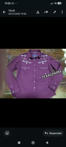 Camisa Texas Farm feminina Tam M