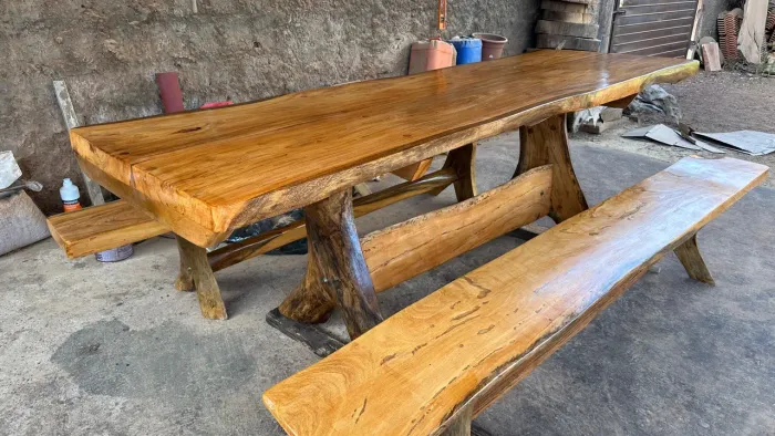 Mesa rústica madeira de lei 2.5/80 cm 