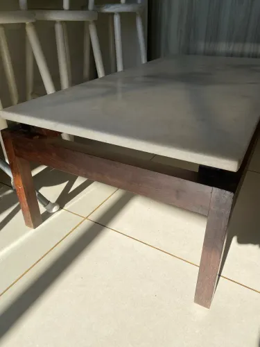 Mesa tampo de Mármore branco 