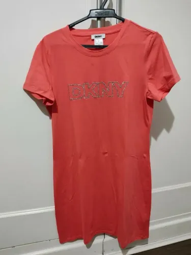 Vestido T-Shirt DKNY Coral Tamanho M