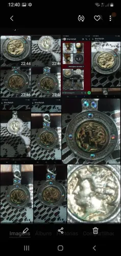 PEÇA LINDA LINDÍSSIMA PARA SEU CORDÃO COM PEDRAS AZUIS VERDES