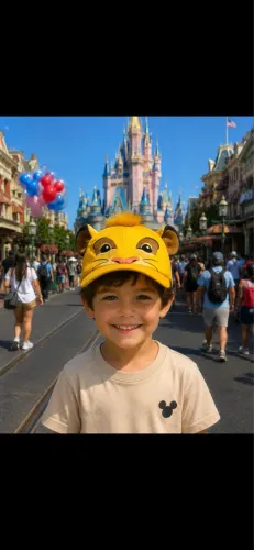 Boné infantil do Simba do rei Leão Disney