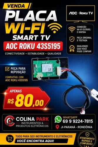Placa Wi-Fi Smart Tv AOC ROKU 43S5195