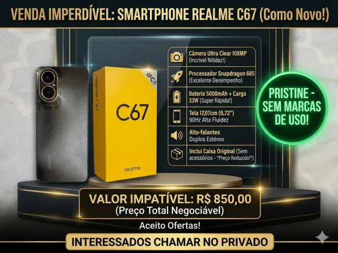 Redimi C67 perfeito semi novo com caixa original!