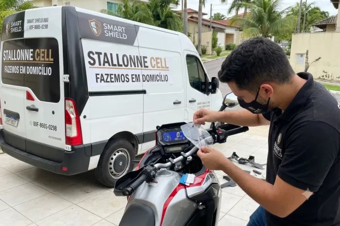 ? PROTEJA O PAINEL DA SUA MOTO!<br>?Aplicação de Película para Painel (Smart Shield)