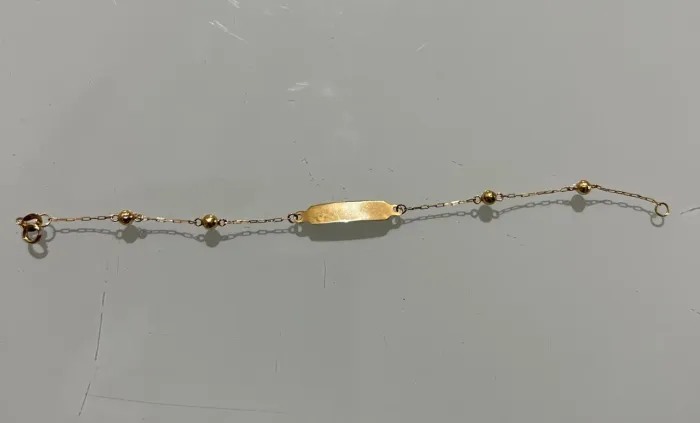 Pulseira de ouro infantil