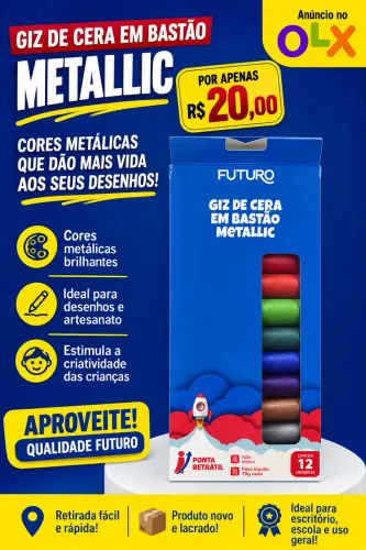 FUTURO Giz De Cera em Bastão Metallic