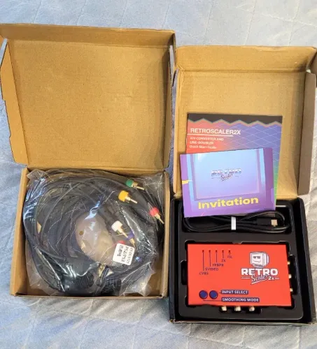 Retroscaler 2X e Cabo Componente de Ps2