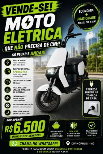 Moto elétrica sem CNH