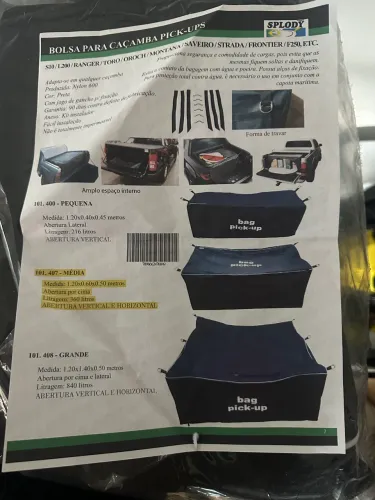 Bolsa de caçamba 360 litros 