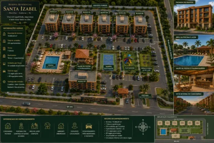 Area 10.000m2 Manilha, plana 100%, RGI Projeto para 224 aptos - sinal e permuta