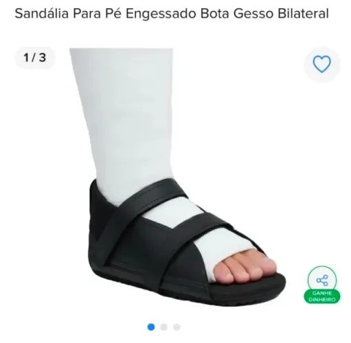 Sandálias M para pé engessados Chantal