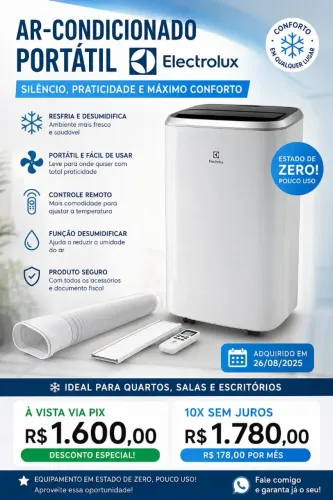 Ar condicionado Electrolux portátil 