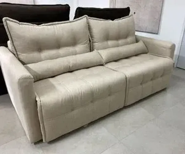 Sofá Cama 2,15m Retrátil Reclinável - (Entregamos)