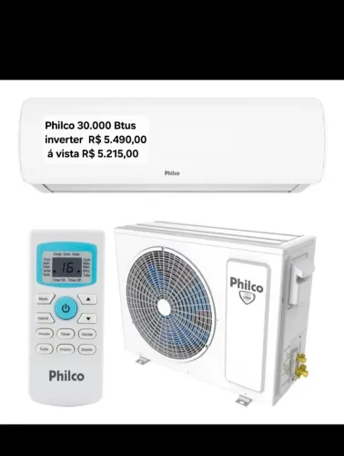 Ar condicionado Philco Inverter 30.000 btus. TEMOS a pronta entrega.