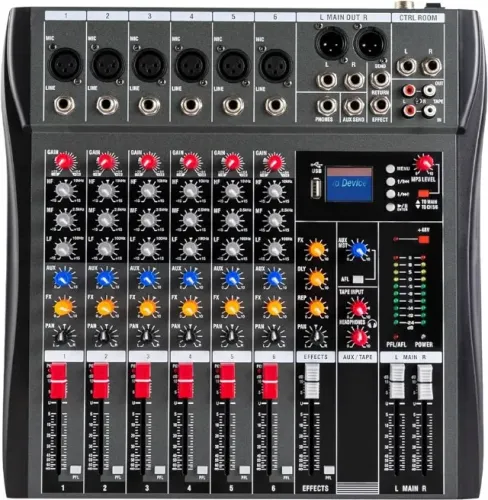 Mesa de som 6 canais (Poucas Unidades)