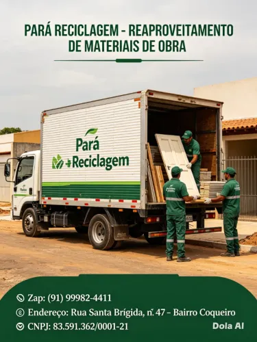 Para reciclagem material de construção e objeto elétrico