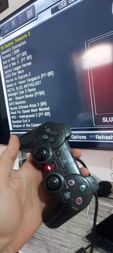 PLAYSTATION 2 SLIM 2 CONTROLES NOVOS + ADAPTADOR HDMI