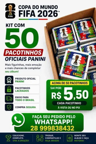 Kit 50 pacotinhos de figurinhas!