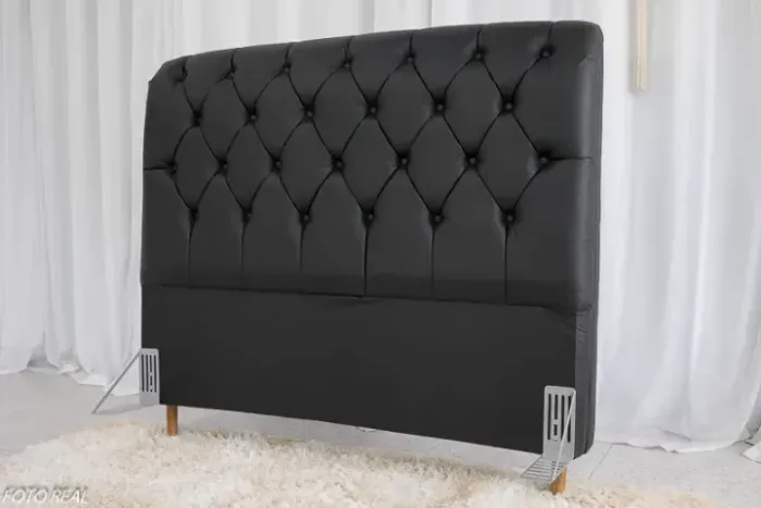 Cabeceira Casal Lavínia Korino Preto - Entrega Rápida! 