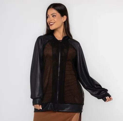 Jaqueta Bomber Glow Mesh D
