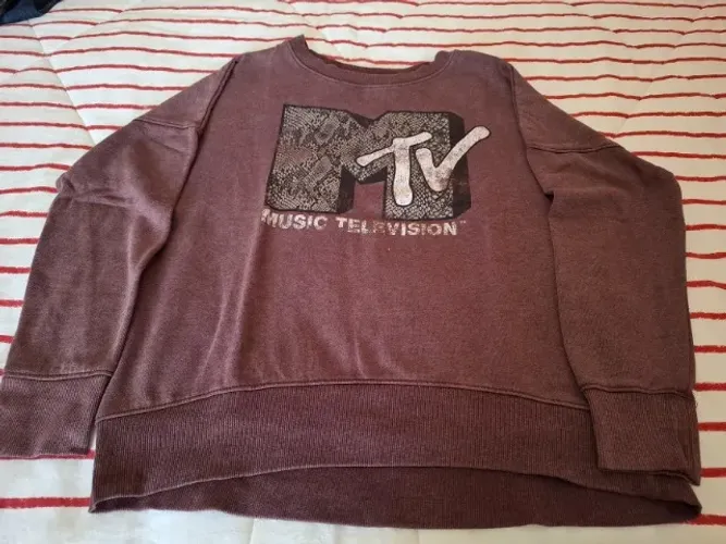 Blusa de moletom fechada Rock & Republic MTV tam. M - Feminina estilo vintage
