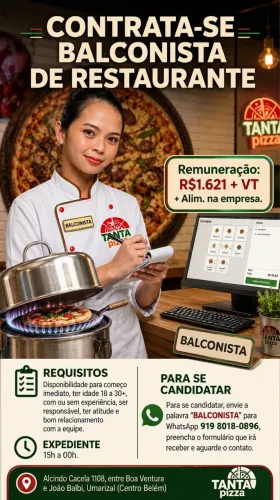 Contrata-se Balconista