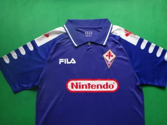 Camisa Retro Roxa Fiorentina Nintendo 98