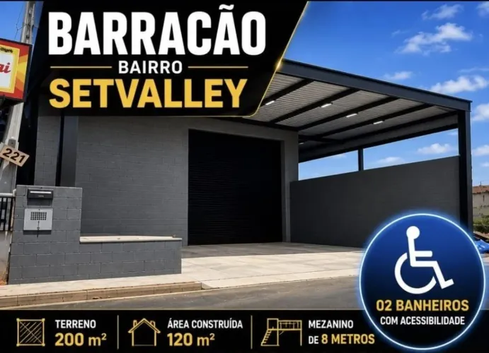 Barracão, 120 m² - venda por R$ 450.000,00 ou aluguel por R$ 3.650,00/mês - Set Valley I -